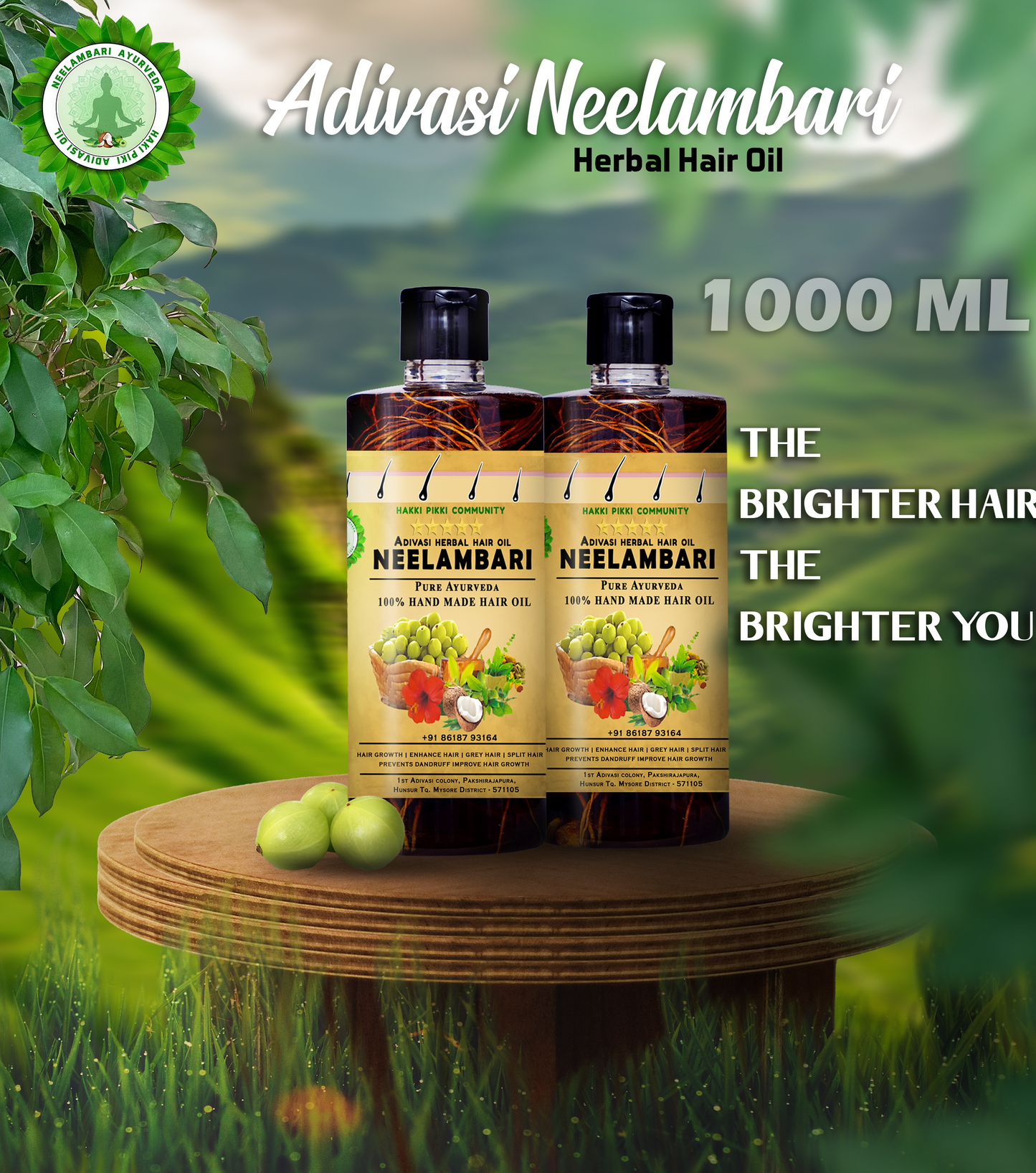 🔻Neelambari Adivasi Herbal Hair Oil For Hair fall and Regrowth.